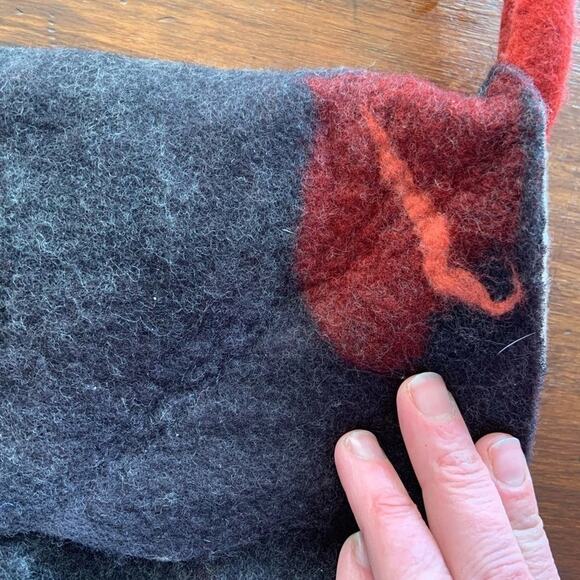 Maine made handcrafted fiber arts purse clutch bag from one lupine boutique! - Picture 6 of 9